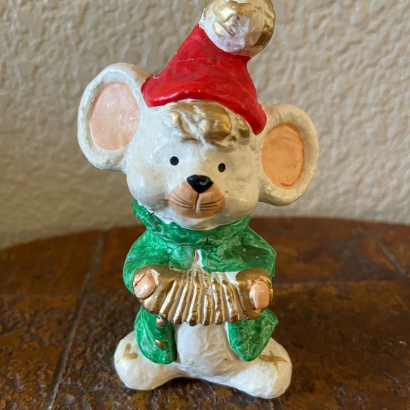 Vintage Christmas mouse decoration - Picture 2 of 9